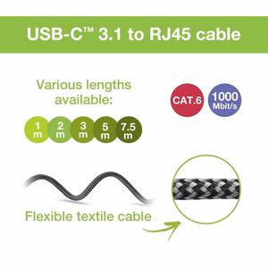 Techly ICOC U3C-RJ45-030 tinklo laidas Sidabrinis, Juodas 3 m Cat6 F/UTP (FTP)