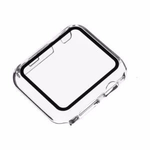 FIXED Pure FIXPUW-436 – 100% skaidrus visą korpusą dengiantis polikarbonato dėklas ir ekrano apsauga Apple Watch 45 mm/Series 8 45 mm