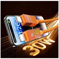 Laidas USAMS U93 30W USB-C į Lightning 1.2m oranžinis