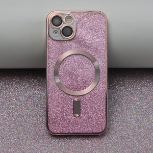 Blizgus chromuotas Mag dėklas iPhone 13 6,1" rožinė