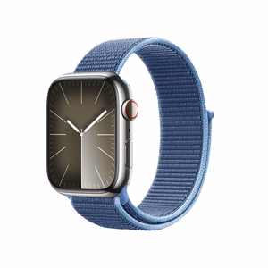 Crong Nylon Sport dirželis, skirtas Apple Watch 38 / 40 / 41 mm ir 42 mm (Series 10 / 11), vandenyno mėlynos spalvos