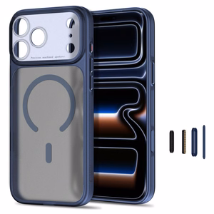 Tech-Protect MagPrime MagSafe CC dėklas, skirtas iPhone 18 Pro / 17 Pro, matinis tamsiai mėlynas