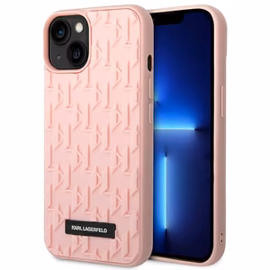 Karl Lagerfeld 3D Monogram чехол для iPhone 14 Plus - розовый