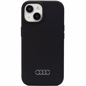 Audi силиконовый чехол для iPhone 15 Plus - чёрный