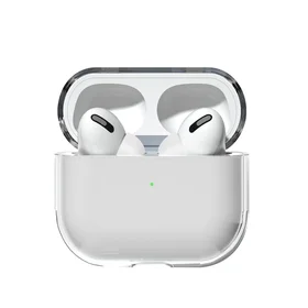 Dėklas AirPods 2 / AirPods 1 standus, stiprus, skaidrus dangtelis ausinėms (dėklas A)
