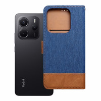 Dėklas telefonui JEANS Book skirtas Xiaomi Redmi Note 14 5G - mėlynas