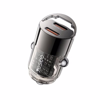 YESIDO CAR ĮKROVIKLIS Y69 PD 30W 2XUSB-C juodas