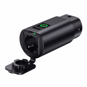 V2L Type 2 Adapter - Schuko 3500W with power display and case - black