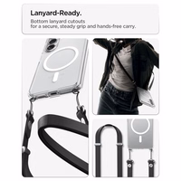 Spigen Ultra Hybrid Mag MagSafe Dėklas for Samsung Galaxy S26+ - Clear and baltas