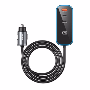 BWOO CC107 PD car įkroviklis 1x USB-C - USB-A port 30W juodas