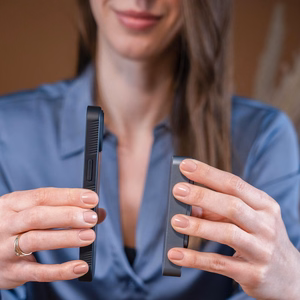 3mk Smoke Magnetinis dėklas telefonui iPhone 17 Air - juodas pusiau skaidrus