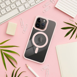 COLOR EDGE MAG COVER dėklas telefonui suderinamas su Magnetiniu IPHONE 14 Pro Max rožinė