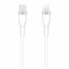 "Setty" USB-C - "Lightning" kabelis 1 m 3A KSC-L-130, baltas