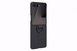 Samsung dėklas su žiedu Samsung Galaxy Z Flip7 - juodas
