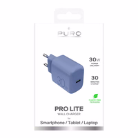 "Puro Pro Lite" 30 W USB-C sieninis įkroviklis - mėlynas