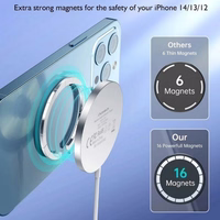 Belaidis įkroviklis CHOETECH, 15W, magnetinis, baltas