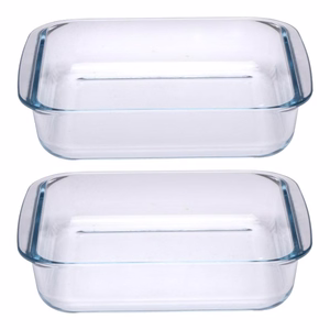 Alpina stiklinių kepimo indų rinkinys, 2 vnt., 1,6 L ir 1,8 L