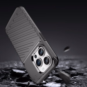 Thunder Case iPhone 14 Pro Max dėklas telefonui su apsauga - juodos spalvos