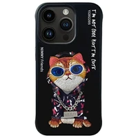 Nimmy Glasses Cool Cat dėklas iPhone 15 Pro Max - juodas