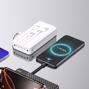 Dudao K11 Pro 20000mAh Powerbank with Built-in Cables - White