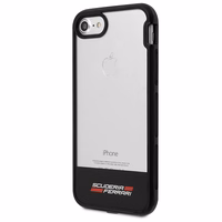 Ferrari Racing Shield dėklas telefonui iPhone 7 / 8 / SE 2020 / SE 2022 - Pusiau skaidrus