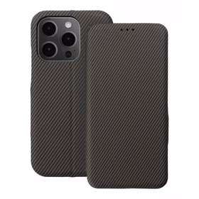 FOLIO šoninis magnetinis knygos tipo dėklas, skirtas IPHONE 14 PRO, rudas spalvos