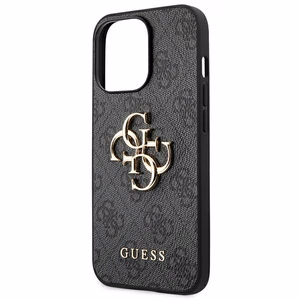 Guess 4G Big Metal Logo dėklas telefonui iPhone 14 Pro Max - pilkas