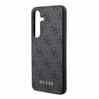 Guess 4G Metal Gold Logo dėklas telefonui Samsung Galaxy S24 - juodas