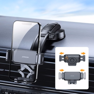 Automobilinis laikiklis Joyroom v2 JR-ZS283 juodas (nemagnetinis / lipnus pagrindas)