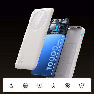 Išorinė baterija Joyroom JR-PBF12 10000mAh 2,4A 2x USB-A 1x USB-C (balta)