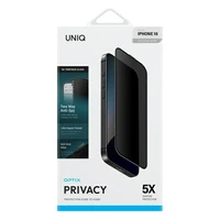 Uniq Optix privatumo grūdinto stiklo apsauga su privatumo aplikatoriumi iPhone 16