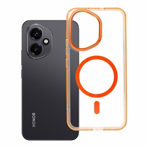 Case for Honor 400 Frame Clear Hybrid Mag Cover compatible with MagSafe hermes orange