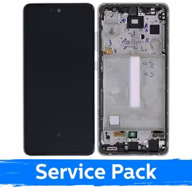 Ekranas skirtas Samsung A528 A52s su rėmeliu / Awesome White / (Service Pack)