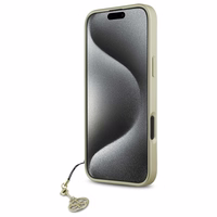 Guess 4G Charms Kolekcijos dėklas iPhone 16 Plus - rudas