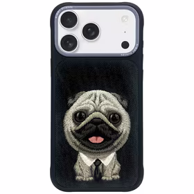 NIMMY dėklas BIG EYED PET 2.0 Šuo IPHONE 17 Pro juodas