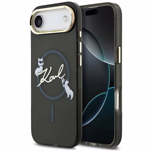 Karl Lagerfeld IML Choupettes Karl Script Logo MagSafe iPhone Air Dėklas - juodas