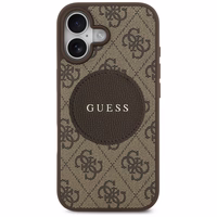 Guess 4G Circle Classic Logo Magnetinis dėklas telefonui iPhone 17 - ruda