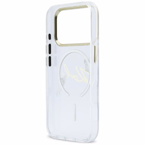 Karl Lagerfeld IML Choupettes Karl Script Logo MagSafe Dėklas for iPhone 17 Pro Max - Clear