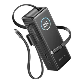 "EcoFlow RAPID Powerbank" 25000 mAh, 170 W (įmontuoti 100 W kabeliai).
