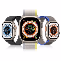 DUX DUCIS dirželis YJ nailoninis Apple Watch 42 / 44 / 45 / 49 mm juodas pilkas