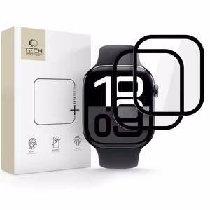 Tech-Protect Glass Flex+ Hibridinis stiklas 2-jų rinkinys Apple Watch 10 46mm - juodas