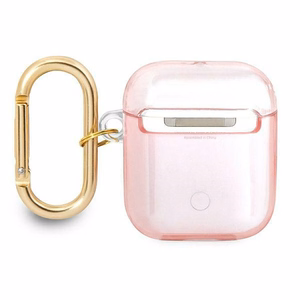Guess GUA2HHTSP AirPods dėklas rožinis/rožinis Dirželių kolekcija