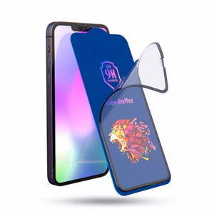 Apsauginis stiklas (m) - Bestsuit Flex-Buffer Hybrid Glass 5D su antibakterine Biomaster danga Apple iPhone 12 mini juodas (m)