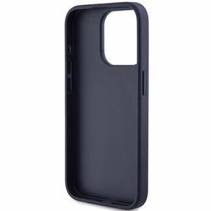 Guess 4G Triangle Metal Logo dėklas telefonui iPhone 15 Pro - mėlynas