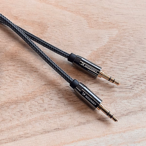 Wozinsky universalus mini jack kabelis 2x AUX kabelis 3m juodas