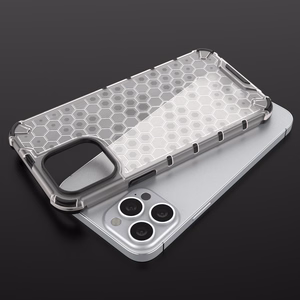 Honeycomb Case броневой чехол с TPU бампером для iPhone 13 Pro Max прозрачный