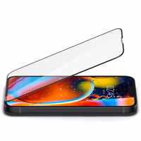 Spigen Glass FC grūdintas stiklas iPhone 13 / 13 Pro / 14 / 16e - juodas