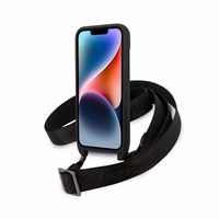 Karl Lagerfeld KLHCP14SSTKMK iPhone 14 6.1" juodas/juodas kietasis dėklas Monograma Ikonik Pleistras