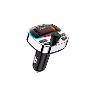 Dudao R2PRO+ siųstuvas su PD25W Bluetooth 5.3 RGB įkrovimo jungtimis - juodas ir sidabrinis