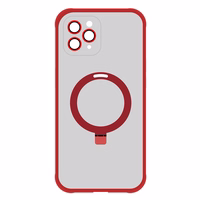 Tel Protect Magiškas MagSafe su stovu dėklas telefonui Iphone 11 Pro Max – raudonas